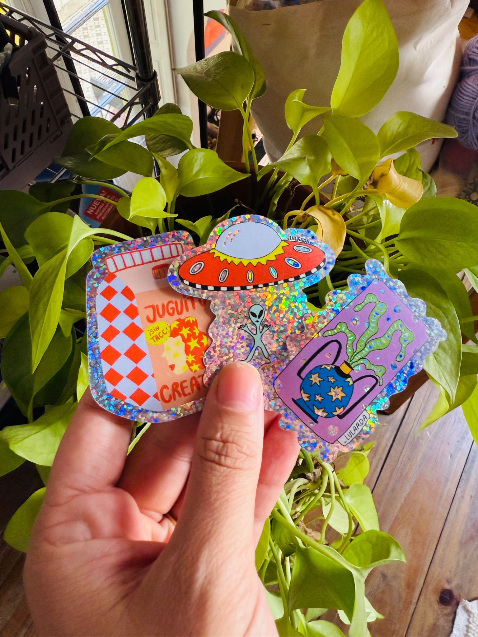 Stickers en planta